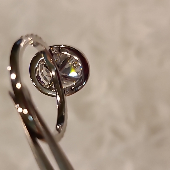 Moissanite 3 Carat Oval cut Ring - Picture 6 of 17